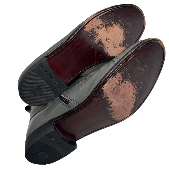 Stacy Adams Dark Gray Leather Button Ankle Boots main image 4